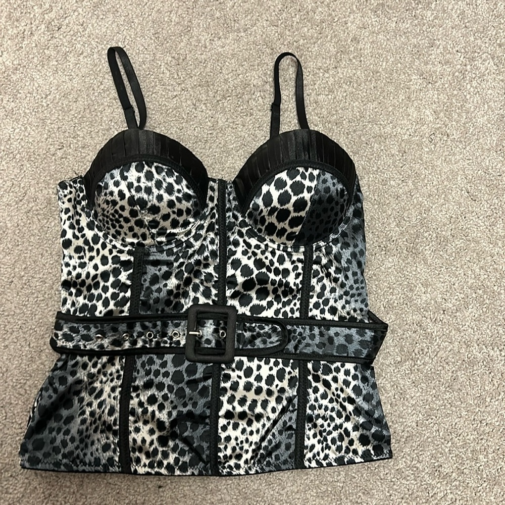 Animal print corset